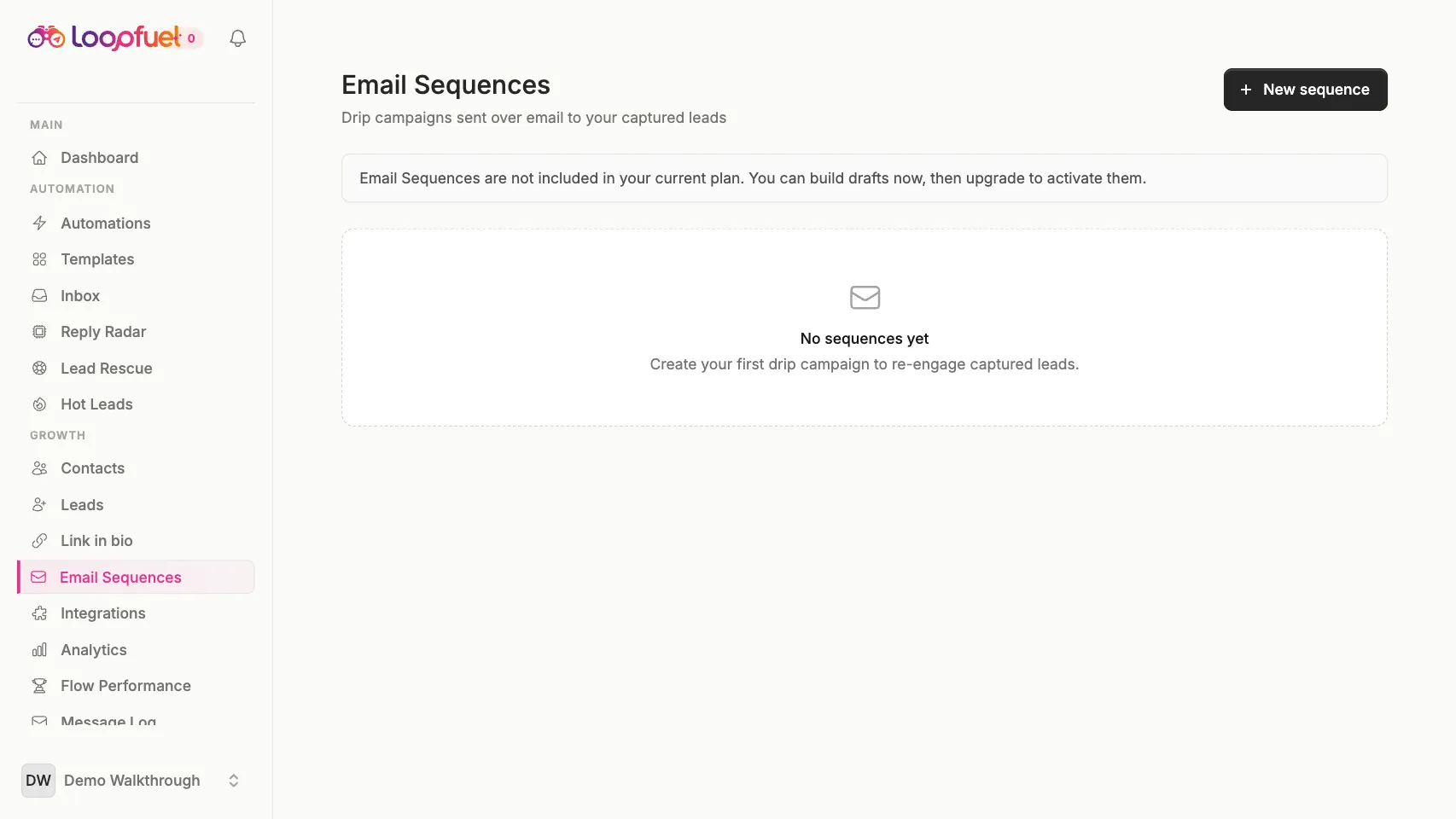 Send broadcasts and sequences in LoopFuel