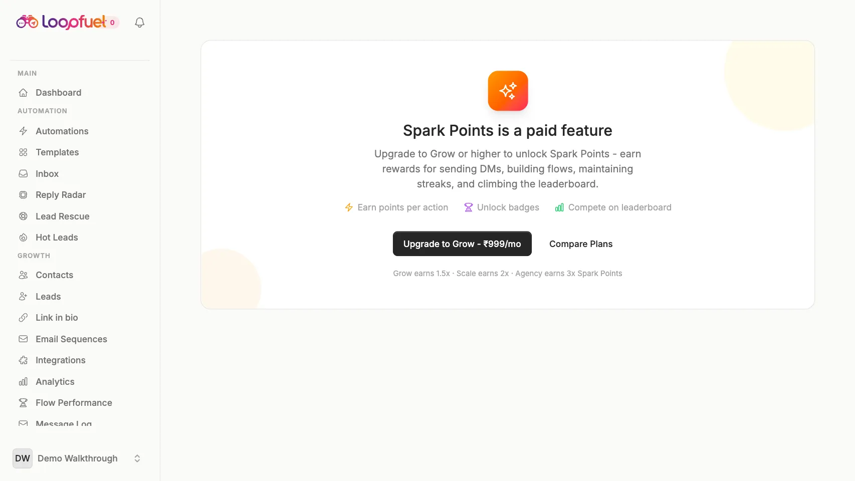 Earn Spark Points in LoopFuel